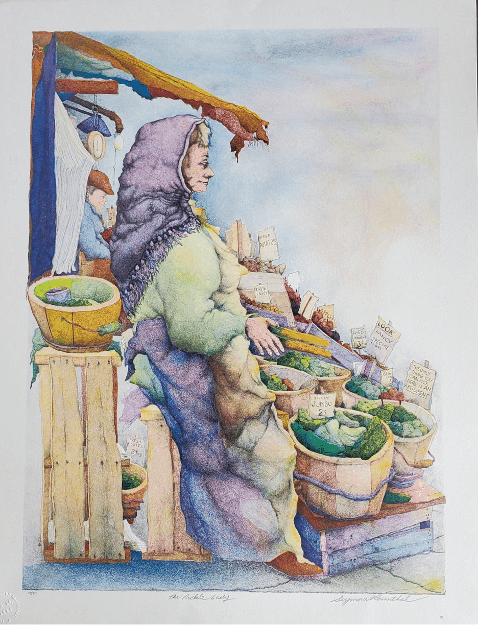 The Pickle Lady - Lithograph